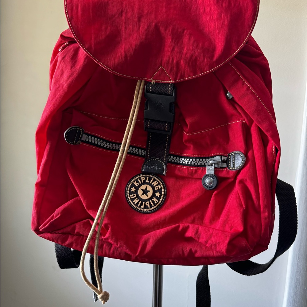 Red Kipling Drawstring Backpack - image 7
